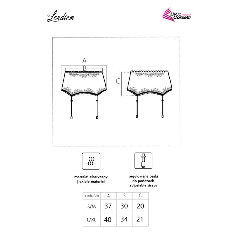 Livco corsetti fashion - lendiem lc 90554-1 reggettiere nero l/xl-3