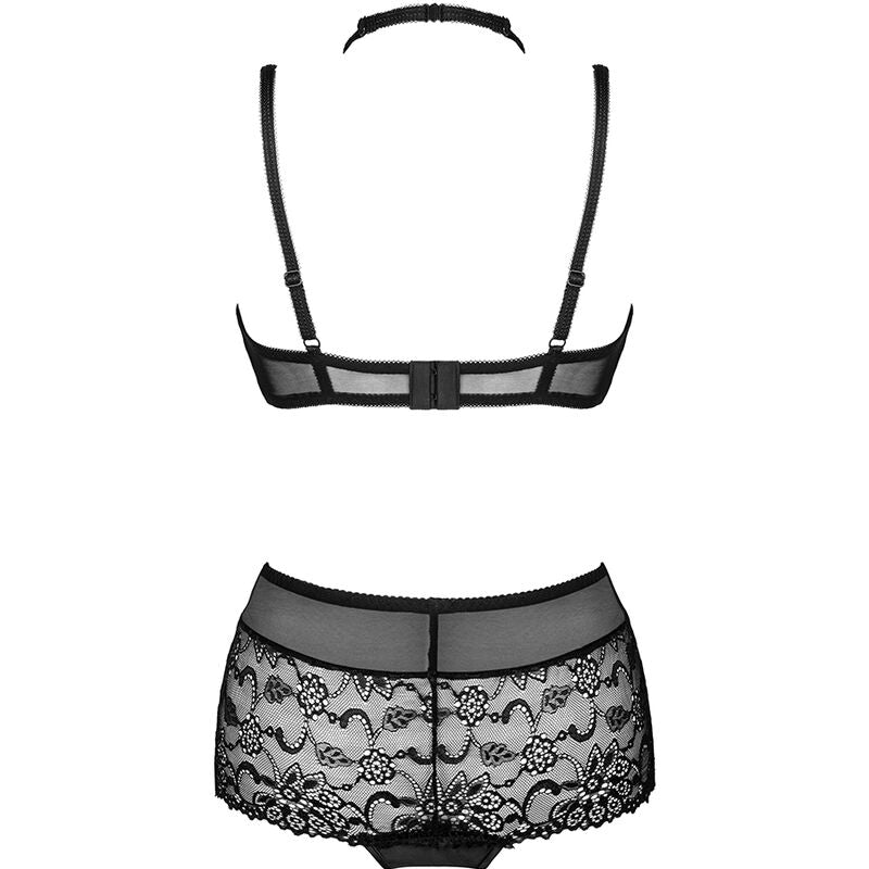 Livco corsetti fashion - linera for the senses collezione bra + panty nero l/xl-3