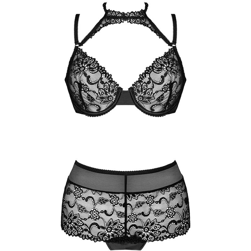 Livco corsetti fashion - linera for the senses collezione bra + panty nero l/xl-2