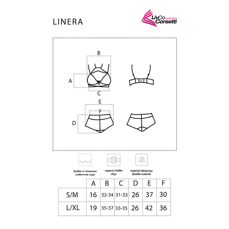 Livco corsetti fashion - linera for the senses collezione bra + panty nero l/xl-4