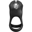 Pretty love - anello per pene vibrante 7 vibrazioni in silicone nero-3