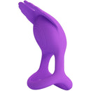 Pretty love - anello per pene vibrante 7 vibrazioni in silicone viola-1