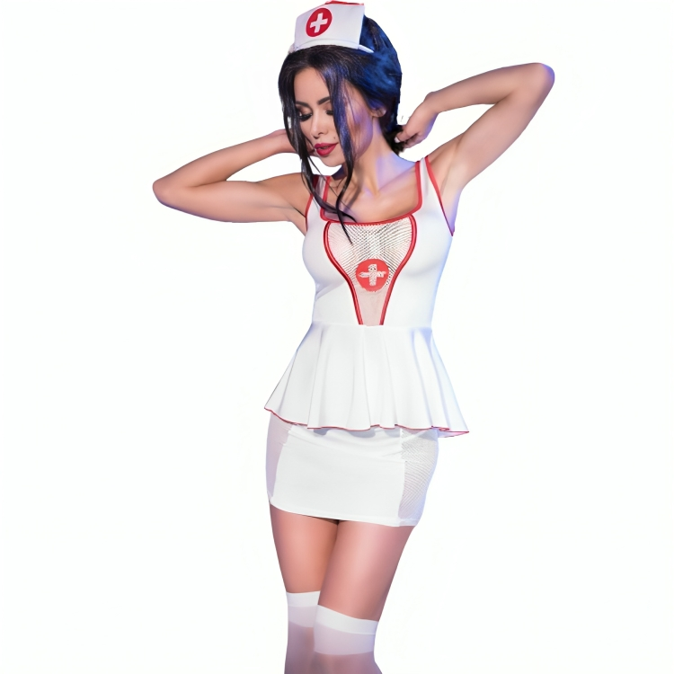 Chilirose - cr 4160 costume da infermiera top e gonna s/m