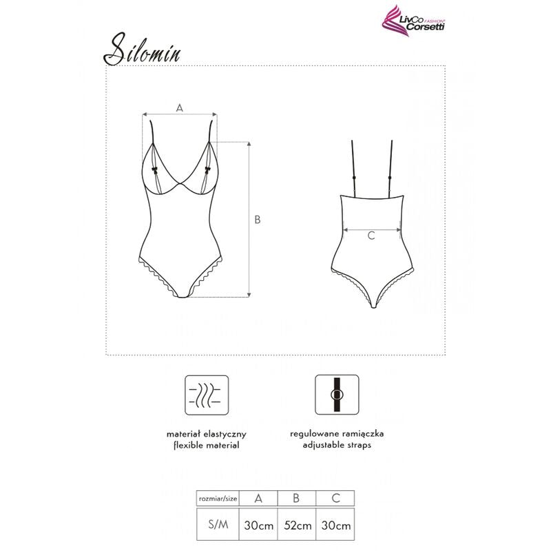 Livco corsetti fashion - silomin lc 1401 body + vestaglia nero taglia unica-4