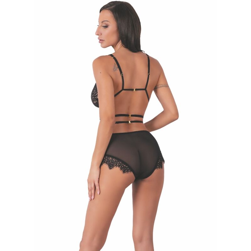 Livco corsetti fashion - drezna lc 90733 reggiseno + slip nero-1