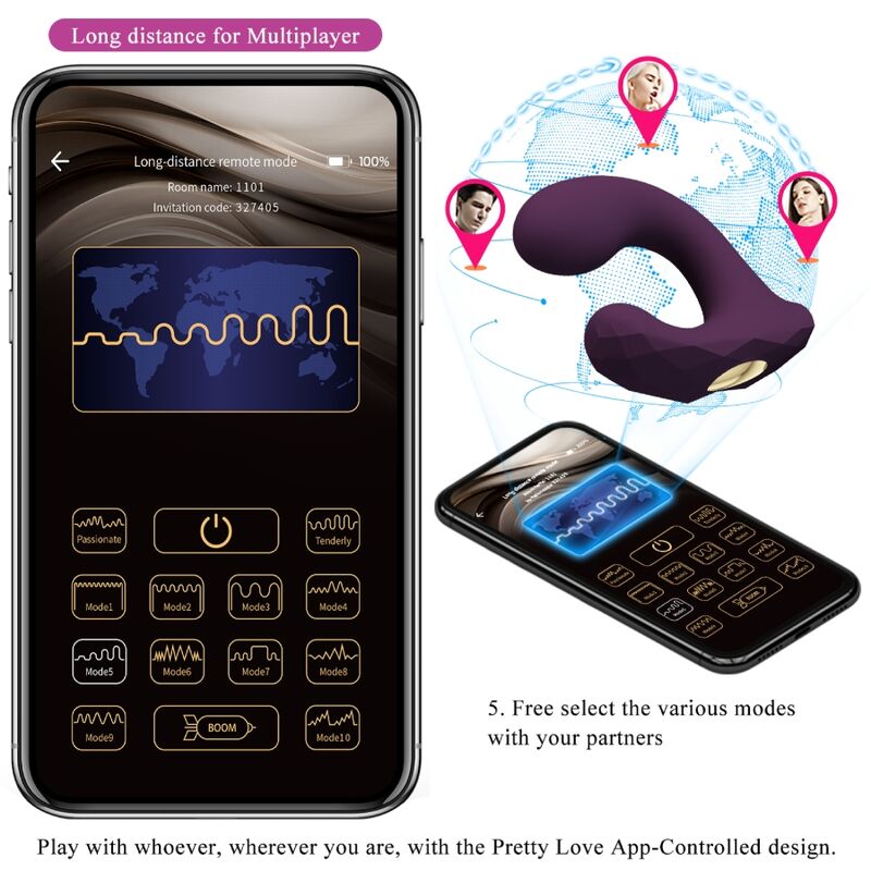 Pretty love - telecomando billy vibrazione viola - app gratuita-10
