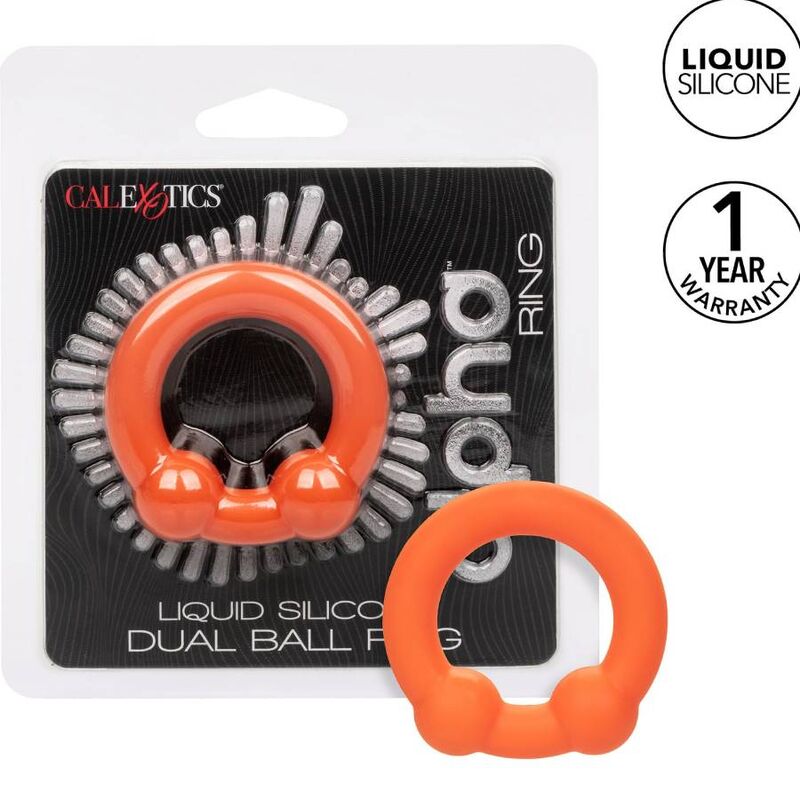 Calexotics - alpha anello dual ball arancione-1