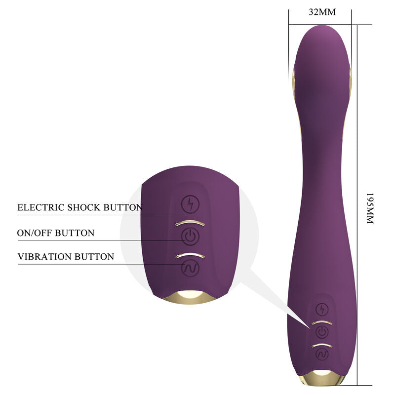 Pretty love - vibratore elettroshock hector by app control viola-3