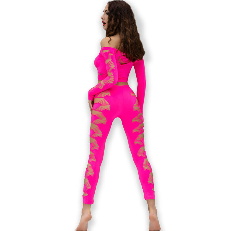 Chilirose - cr 4632 top e pantalone fucsia s/l-1