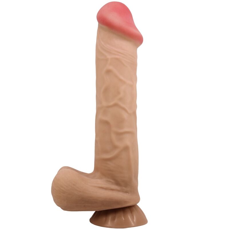 Pretty love - dildo realistico sliding skin series con ventosa scorrevole della pelle flesh 26 cm-2