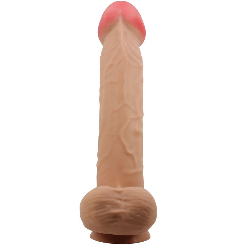 Pretty love - dildo realistico sliding skin series con ventosa scorrevole della pelle flesh 26 cm-3