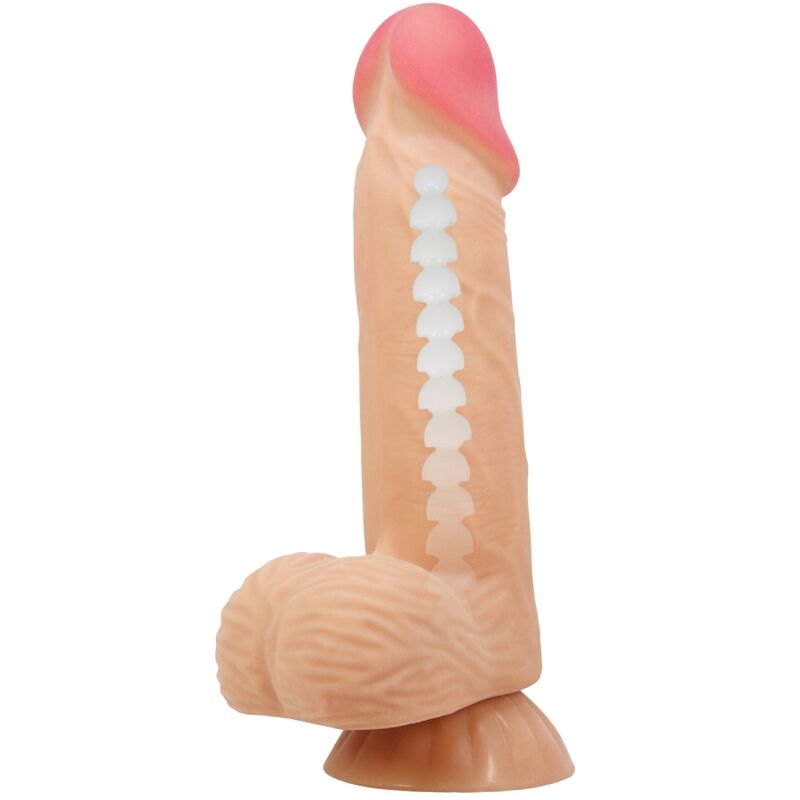 Pretty love - dildo realistico sliding skin series con ventosa scorrevole della pelle 20,6 cm-4