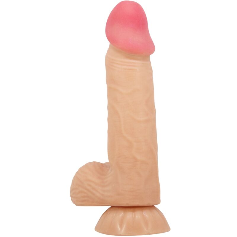 Pretty love - dildo realistico sliding skin series con ventosa scorrevole della pelle 20,6 cm-1