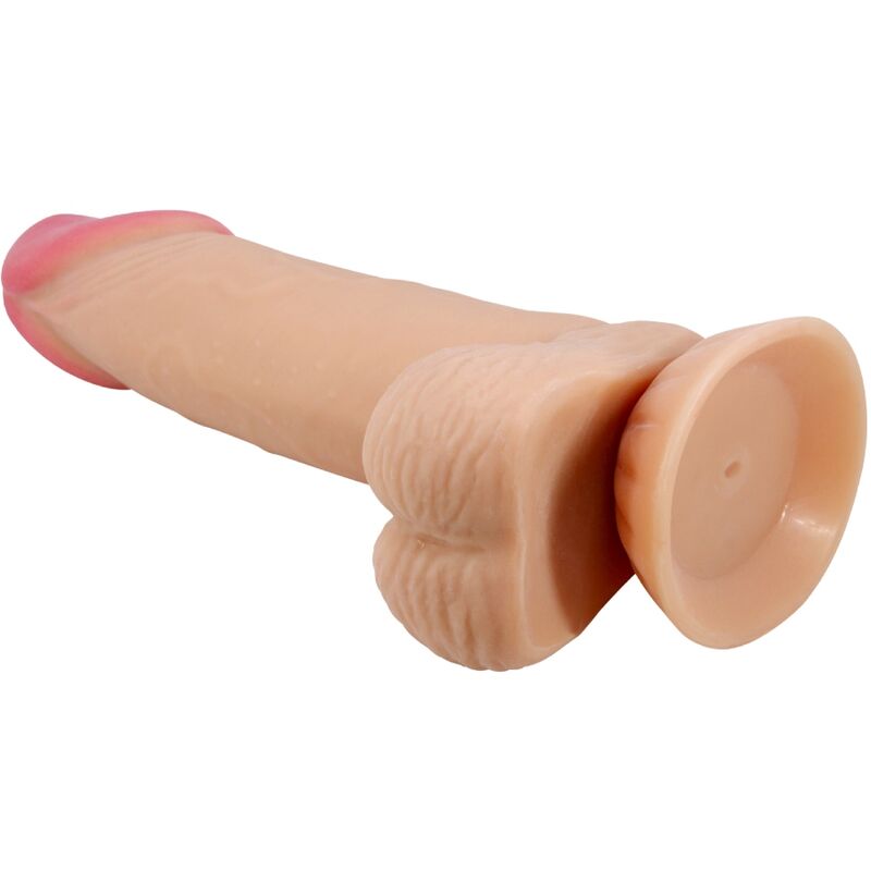 Pretty love - dildo realistico sliding skin series con ventosa scorrevole della pelle 19,4 cm-1