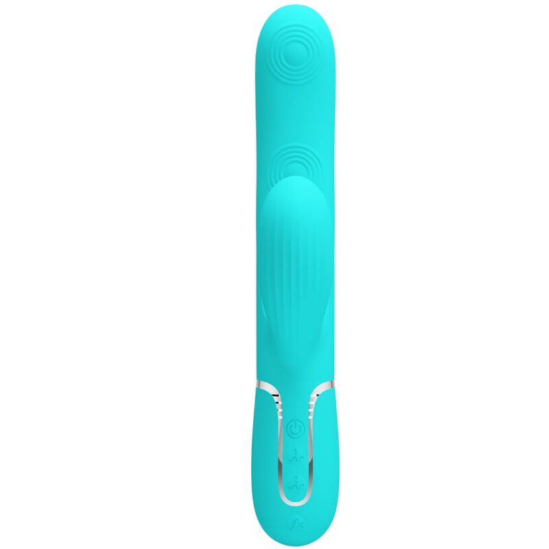 Pretty love - vibratore multifunzione perlita 3 in 1 g-spot verde acqua-1