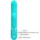 Pretty love - vibratore multifunzione perlita 3 in 1 g-spot verde acqua-7