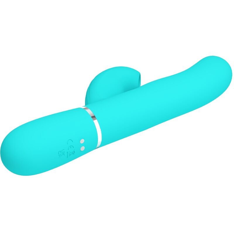 Pretty love - vibratore multifunzione perlita 3 in 1 g-spot verde acqua-3