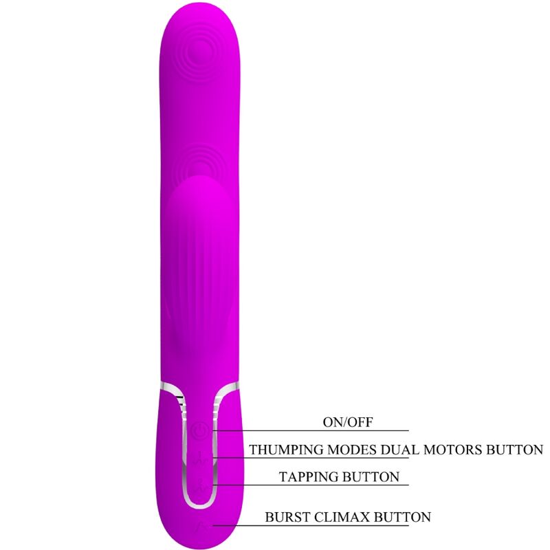 Pretty love - vibratore multifunzione perlita 3 in 1 g-spot viola-7