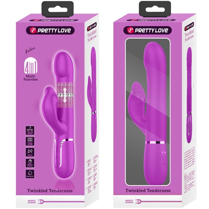 Pretty love - perle vibratore coniglio viola-9