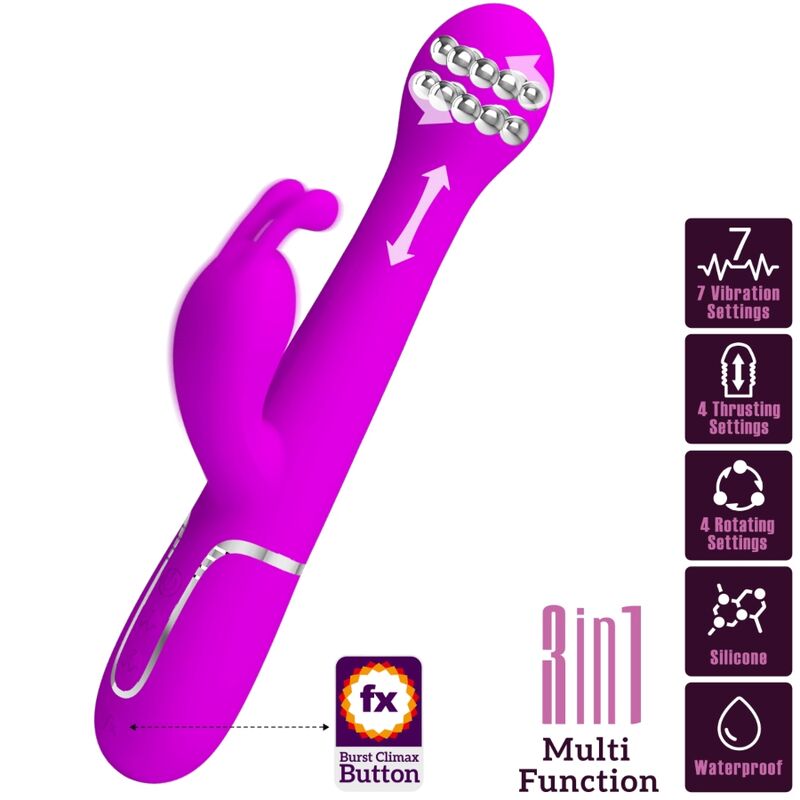 Pretty love - vibratore dejon rabbit 3 in 1 viola multifunzione-9