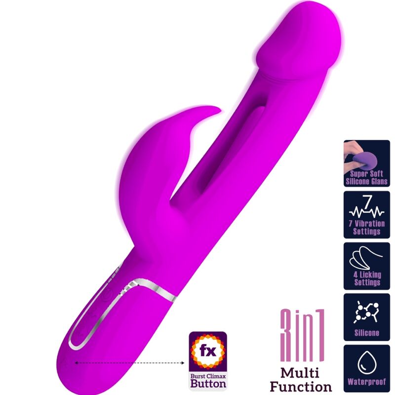 Pretty love - vibratore dejon rabbit 3 in 1 multifunzione verde acqua-9