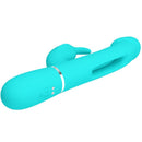 Pretty love - vibratore dejon rabbit 3 in 1 multifunzione verde acqua-3