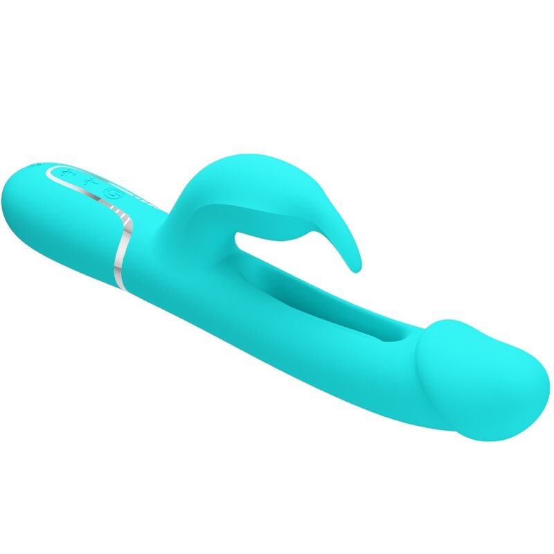 Pretty love - vibratore dejon rabbit 3 in 1 multifunzione verde acqua-5