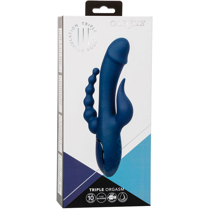 Calexotics - vibratore triplo orgasmo blu-10