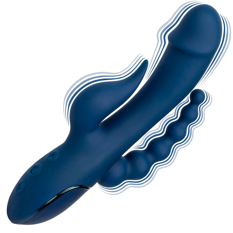 Calexotics - vibratore triplo orgasmo blu-6