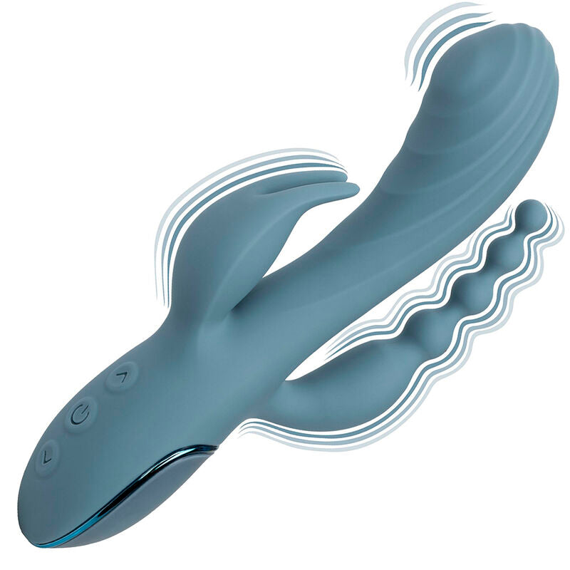 Calexotics - vibratore triple ecstasy grigio-6