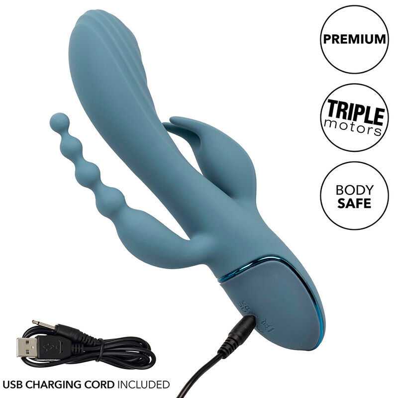 Calexotics - vibratore triple ecstasy grigio-9