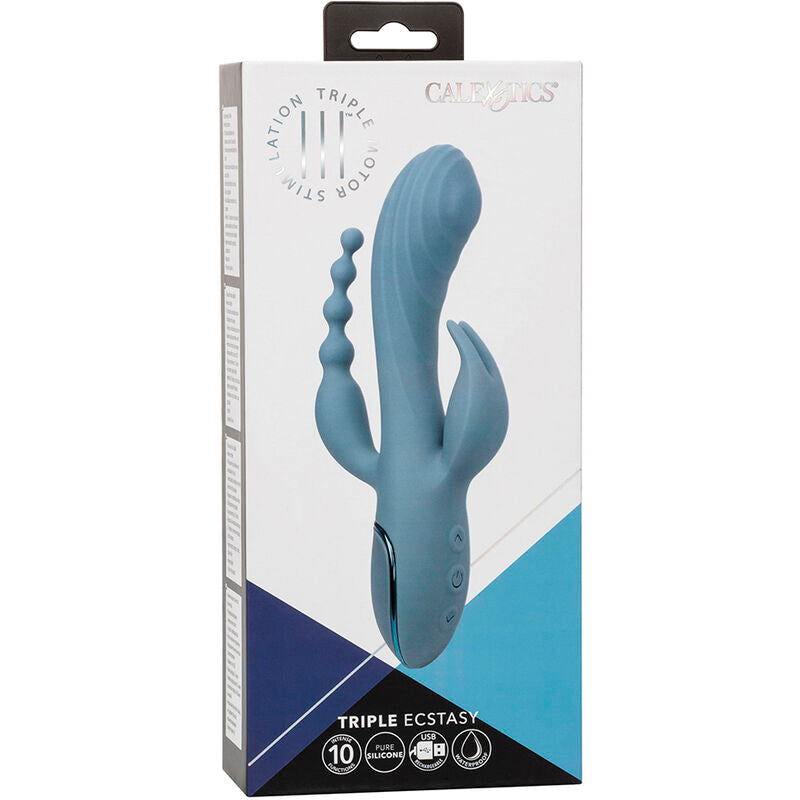 Calexotics - vibratore triple ecstasy grigio-10