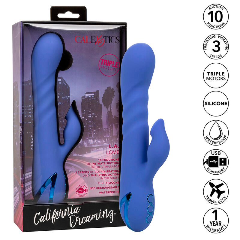 Calexotics - la love vibrator & sucker blue di california dreaming-1