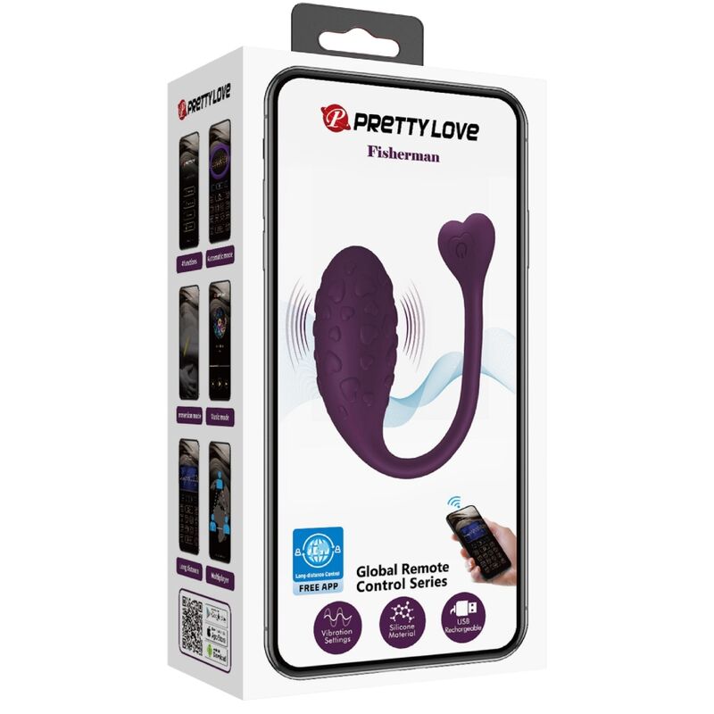 Pretty love - fisherman uovo vibrante lila controllato da app-12