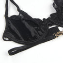 Subblime - set 3 pezzi reggiseno + perizoma + reggiseno in pizzo nero s/m