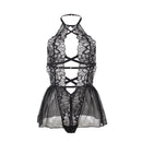 Subblime - teddy halter collo schiena nuda pizzo nero l/xl-4