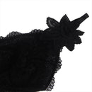 Subblime - babydoll tulle con dettagli pizzo e fiori nero s/m-6