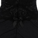 Subblime - babydoll tulle con dettagli pizzo e fiori nero l/xl-4