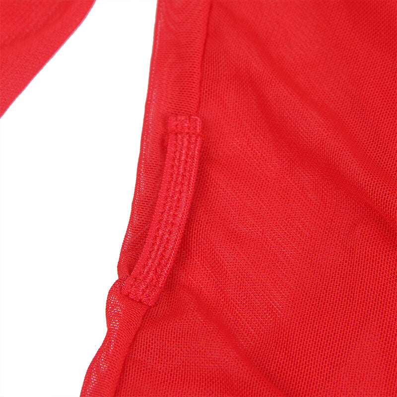 Subblime - vestaglia in tessuto trasparente con dettagli in pizzo rosso l/xl-8