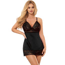 Subblime - babydoll con petto stampa floreale nero s/m-1