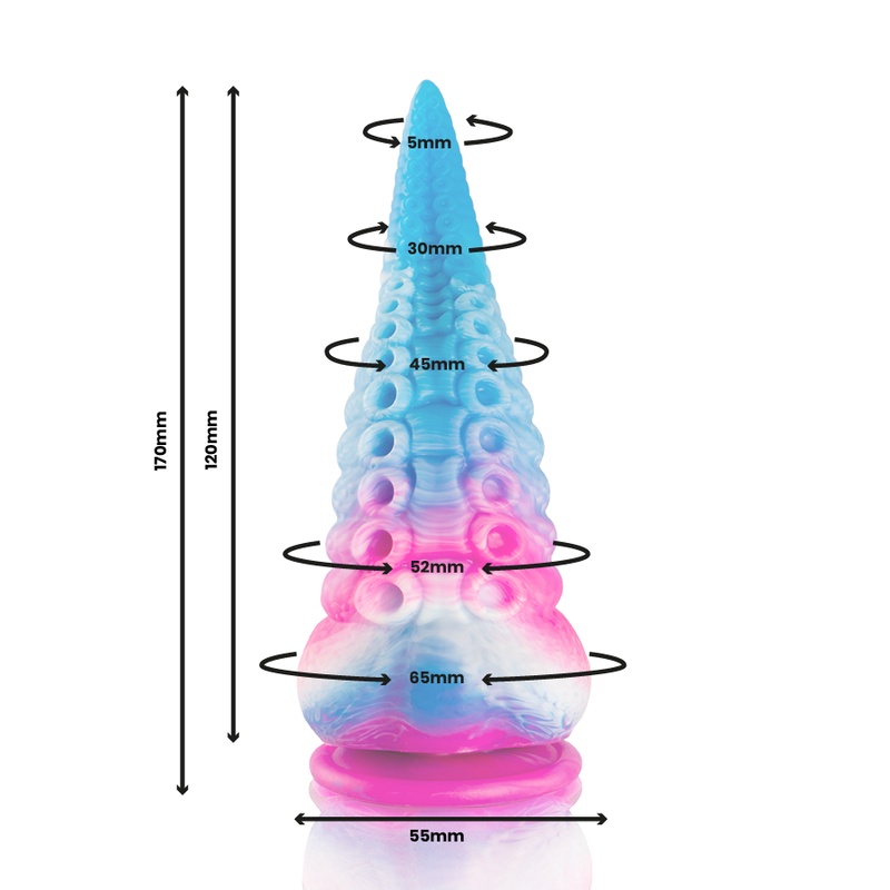 Epic - dildo con tentacoli blu phorcys taglia piccola-2