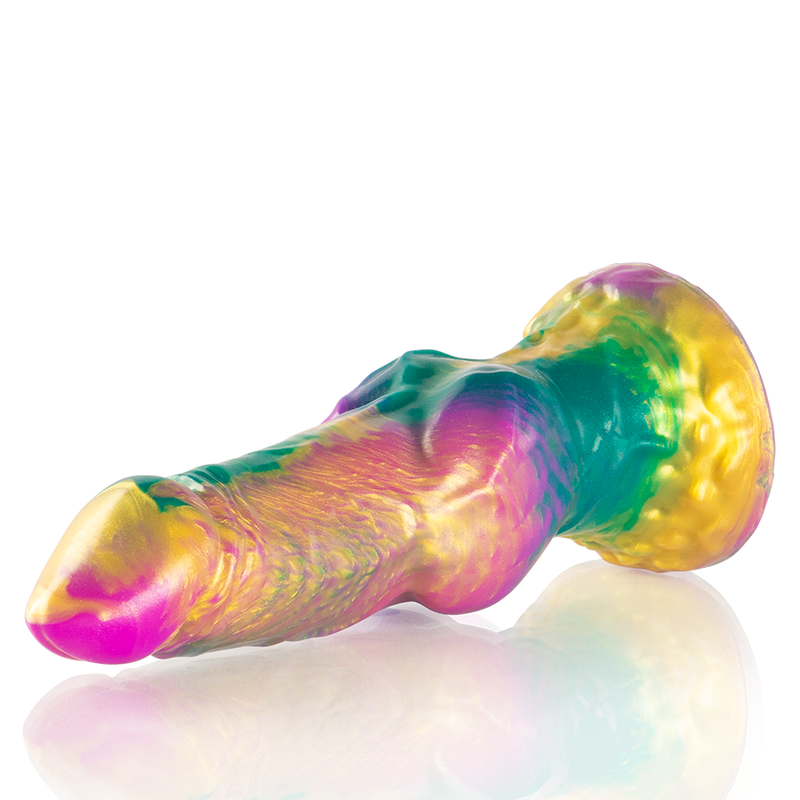 Epic - dildo iris con testicoli arcobaleno di piacere-5