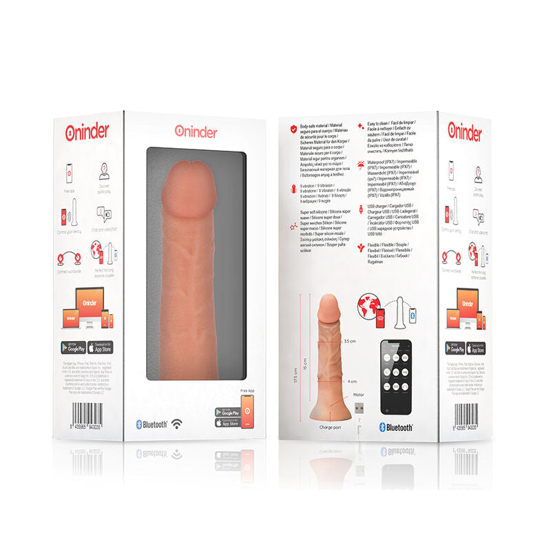 Oninder - dildo vibratore piccolo bogotã 9 velocitã naturale 17.5 cm -o- 4 cm - app gratuita-7