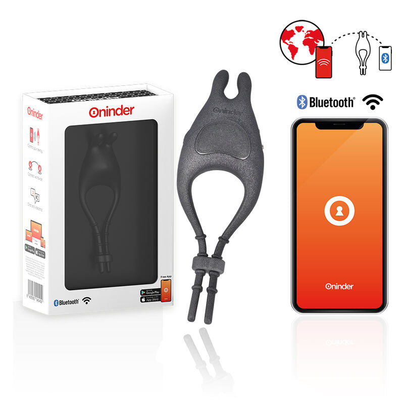 Oninder - anello vibratore regolabile ricaricabile pampa con stimolatore clitoride 10 velocitã - app gratuita-5