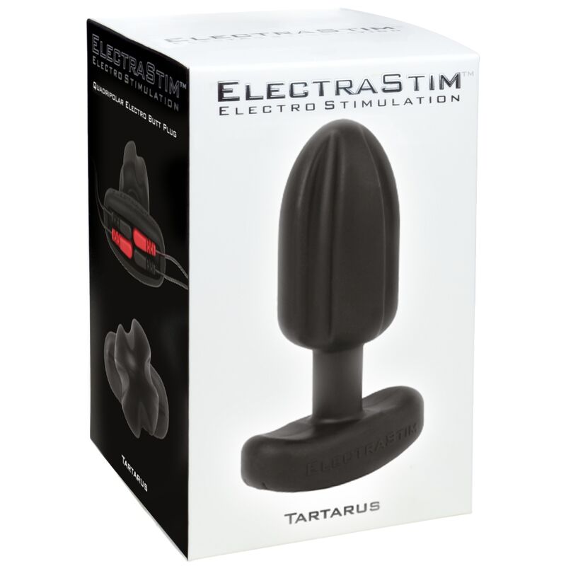 Electrastim - tartarus plug anale quadripolare in silicone nero-5