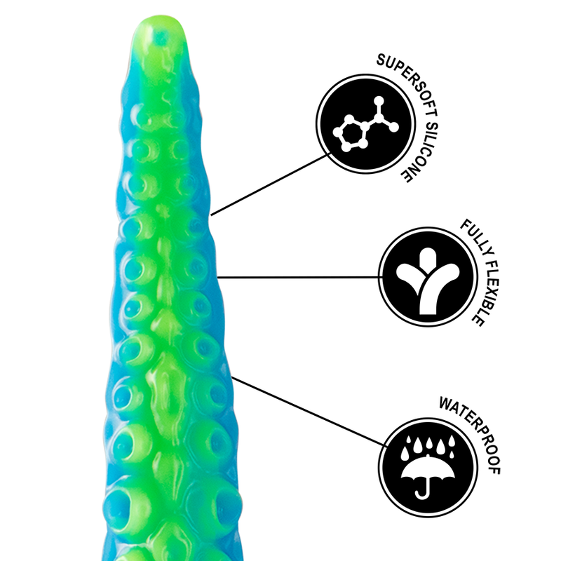 Epic - dildo fluorescente con tentacoli sottili di scylla dimensioni grandi-7