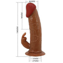 Pretty love - marion harness slip universale con dildo vibrante 19 cm marrone-5