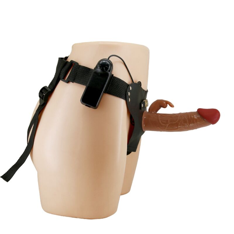 Pretty love - marion harness slip universale con dildo vibrante 19 cm marrone-2