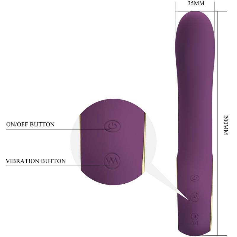 Pretty love - ethan vibratore ricaricabile viola-3