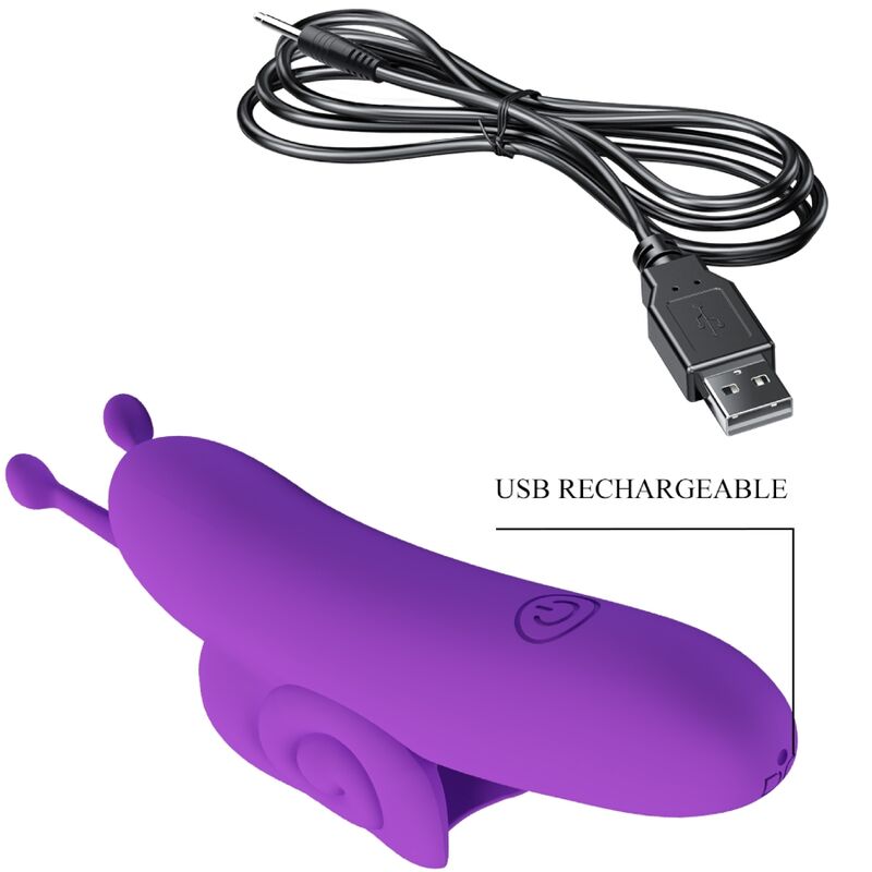 Pretty love - snail potente stimolatore delle dita viola-6